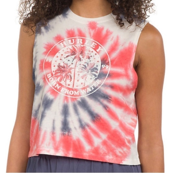 Hurley Tops - Hurley Tie Dye Crop Top l SIZE S
